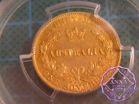 Australia 1870 Sydney Mint Gold Sovereign, PCGS AU50