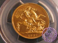 Great Britain 1937 George VI Gold Proof Two Pounds PCGS PR62CAM