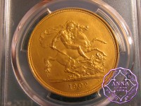 Great Britain 1902 Gold Proof Five Pounds PCGS PR62