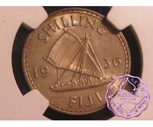 Fiji 1936 Shilling NGC MS64