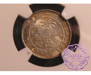 Hong Kong 1904 Edward VII 10 Cents NGC MS64