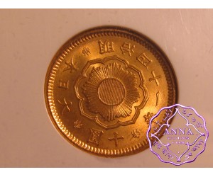 Japan 1908 Meiji Gold 10 Yen Year 41 NGC MS64
