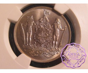 British North Borneo 1928 H 5 Cents NGC MS65