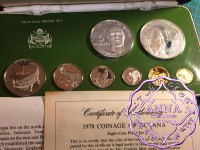 Guyana 1978 Proof Set 8 Coins