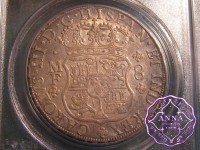 Mexico 1764 Mo-MF Charles III 8 Reales Pillar Dollar PCGS AU50