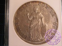 Peru 1831 CG 8 Reales ANACS AU53
