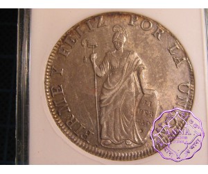 Peru 1831 CG 8 Reales ANACS AU53