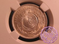Costa Rica 1923/1892 Counterstamp 50 Centimos NGC AU58