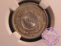 Costa Rica 1923/1893 Counterstamp 50 Centimos NGC AU58