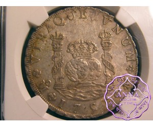 Mexico 1756 Mo-MM Charles III 8 Reales Pillar Dollar NGC AU55
