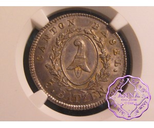 Switzerland 1826 Basel Canton 5 Batzen NGC MS64