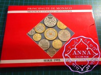 Monaco 1995 Rainier III Mint Set 10 Coins