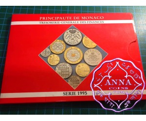Monaco 1995 Rainier III Mint Set 10 Coins
