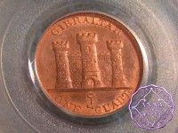 Gibraltar 1842/0 British Colony Quart PCGS MS63RB