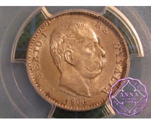 Italy 1900 R Umberto Lira PCGS MS64+