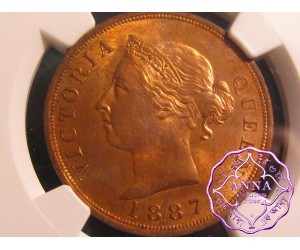 Cyprus 1887 Victoria Piastre NGC MS63RB
