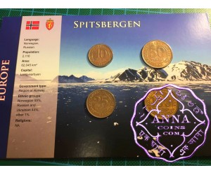 Spitzbergen 1993 Complete UNC Set 4 Coins