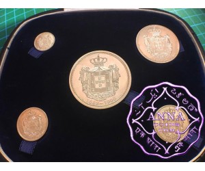 Portugal 1908 Silver 5  Medals Set GEM