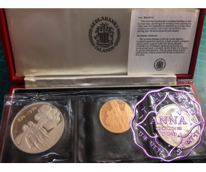 Iceland 1974 Gold & Silver Proof Set with COA