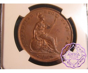 Great Britain 1841 Victoria Penny NGC MS63BN