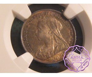 Great Britain 1900 Victoria Old Veiled Head Maundy Set NGC MS63-65