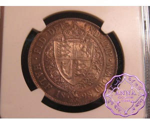 Great Britain 1898 Victoria Halfcrown NGC MS65