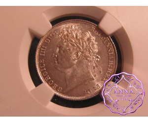 Great Britain 1821 George IV Shilling NGC MS64