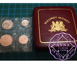 Great Britain 1980 Elizabeth II Prooflike BU Maundy Set With Original Box