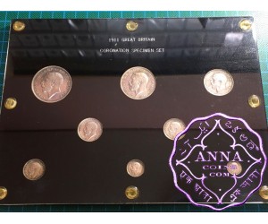 Great Britain 1911 George V Silver Proof Set With Case 8 Coins CUNC