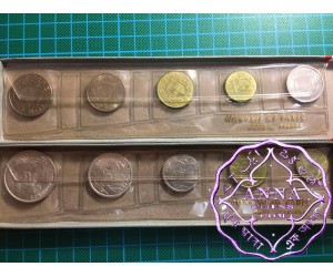 Reunion / Comoros Islands 1964 France Colony 2 Set 10 Coins