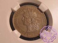 Guadeloupe 1921 French Colony Franc NGC MS61