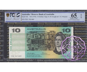 1976 $10 R306a Knight/Wheeler PCGS 65 OPQ
