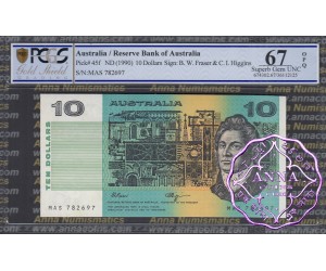 1990 $10 R312 Fraser/Higgins PCGS 67 OPQ