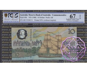 1988 R310b $10  2nd issue Johnston/Fraser PCGS 67 OPQ