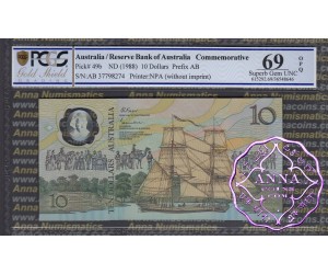 1988 R310b $10  2nd issue Johnston/Fraser PCGS 69 OPQ