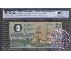 1988 $10 AA23 Johnston/Fraser PCGS 66 OPQ