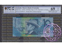 1993 $10 R316aF Fraser/Evans PCGS 69 OPQ