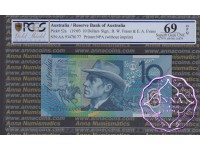 1993 $10 R316aF Fraser/Evans PCGS 69 OPQ