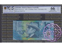 1993 $10 AA93 Opt Fraser/Evans PCGS 66 OPQ