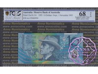 1993 $10 AA93 Opt Fraser/Evans PCGS 68 OPQ