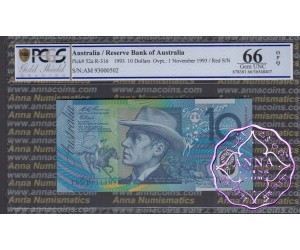 1993 $10 R316a Opt Fraser/Evans PCGS 66 OPQ #188