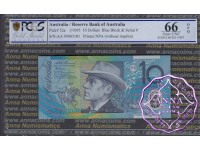 1995 $10 AA95 Fraser/Evans PCGS 66 OPQ