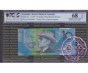 1995 $10 AA95 Fraser/Evans PCGS 68 OPQ