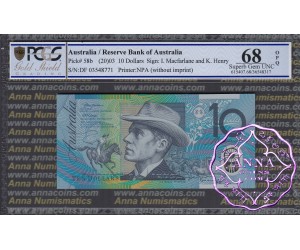 2003 $10 R320bL DF03 Macfarlane/Henry PCGS 68 OPQ