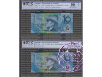 1993 & 98 $10 Matching Pair PCGS 66 68 OPQ