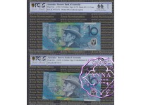 1993 & 98 $10 Matching Pair PCGS 66 68 OPQ