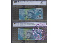 1993 & 98 $10 Matching Pair PCGS 66 OPQ