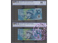 1993 & 98 $10 Matching Pair PCGS 66 68 OPQ