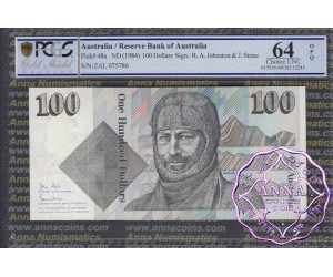 1984 $100 R608 Johnston/Stone PCGS 64 OPQ