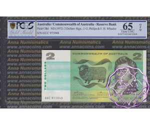 1972 $2 R84 Phillips/Wheeler PCGS 65 OPQ